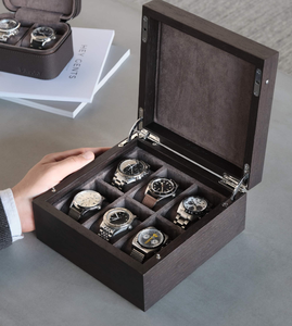 Boîte à montres de luxe en bois à 6 emplacements, artisanat royal, organisateur de bureau, boîte de rangement et de présentation pour montres homme ou femme - Product Image 1