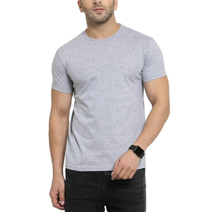 T-shirt Homme OEM Coupe Classique en Soie/Coton Teint en Pièce, Grammage Lourd, Logo Personnalisé Imprimé sur le Devant, Style Vintage Streetwear, T-shirt Vierge Tendance - Product Image 1
