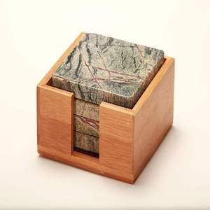 Juego de Posavasos Reutilizables Ecológicos Hechos de Madera Natural con Diseño Impreso para Servir Bebidas, Larga Duración - Product Image 4