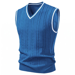 <b>Men's</b> Knitted Slim Fit Knitted <b>Sweater</b> <b>Vests</b> <b>Men</b> Smart Casual V Neck Knit Pullovers Waistcoat <b>Mens</b> Sleeveless <b>Sweaters</b> - Product Image 4