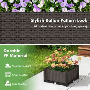 Kit de jardinières surélevées en plastique, 2 ensembles pour la culture de fleurs et de légumes, jardinières d'extérieur de qualité supérieure - Product Image 6