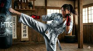 Bolsa para Karate Gi HTTC 100% Algodón 450 GSM Fighter Rank |   Modelo Unisex para Adultos Transpirable, Duradero, Ligero y de Secado Rápido HTTC-KS-20 - Product Image 4