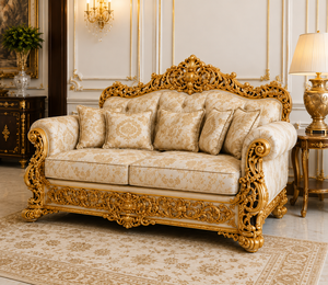 Juego de Sofás Hechos a Mano de Estilo Francés para Sala de Estar, Muebles Dorados para Sala de Estar, Sofás/Couches Más Vendidos para el Hogar - Product Image 3