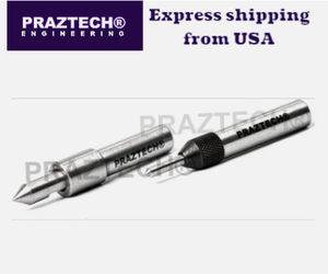 Juego de 2 guías de torneado de centro para torno y fresadora, para alineación precisa de machos de roscar - Product Image 3