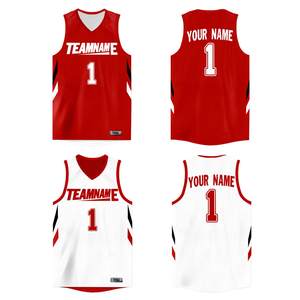 Maillot de basket-ball pour adultes, style américain, sans manches, pour l'été, maillot d'équipe sportive, 100% polyester, séchage rapide, couleur et logo personnalisés - Product Image 2