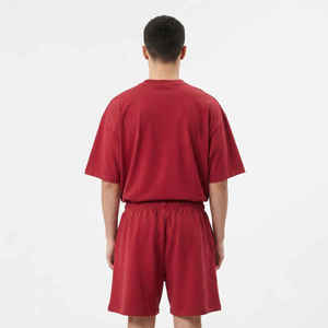 Wholesale Summer Mens Sports Casual <b>Twin</b> <b>Set</b> Printed Knitted T Shirt Shorts Breathable Cotton Two Piece Street Style - Product Image 5