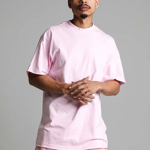 Camiseta de algodón grueso de 7.5oz con cuello redondo, estampado serigráfico, logo frontal transpirable y corte holgado estilo Hip Hop personalizado - Product Image 5