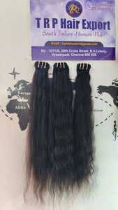 ผมแท้คุณภาพสูงสีดำธรรมชาติ 32 นิ้ว จากวัด  100% แบบลอนบอดี้เวฟ สำหรับถักเปีย  ผมอินเดีย TRP Hair Export - Product Image 4