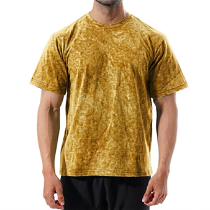 เสื้อยืดผู้ชายสไตล์สตรีทแวร์ลายฟอกสี ราคาถูก คุณภาพดี ผ้าฝ้าย 100% ทรงพอดีตัว ดีไซน์ใหม่ แห้งเร็ว - Product Image 1