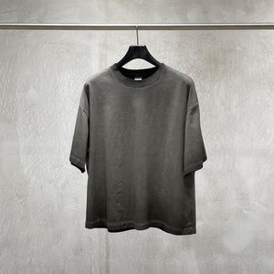 Camiseta de hombre con lavado ácido, 100% algodón, manga larga, hombros caídos, estilo urbano, corte holgado, lavado mineral, básicos premium - Product Image 3