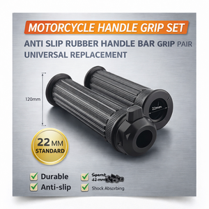 Juego de empuñaduras para motocicleta, empuñaduras de goma antideslizantes, par de empuñaduras universales de repuesto - Product Image 2