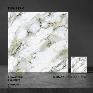 Baldosas de Porcelana con Efecto Mármol Marfil Volcano Vistaar, 600x600mm, Acabado Brillante - Product Image 1