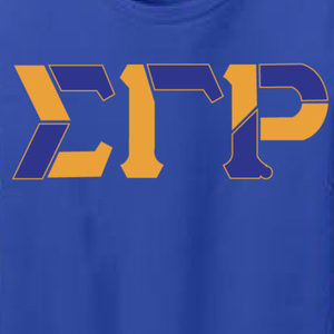 T-shirt décontracté pour femme Sigma Gamma Rho, noir, avec lettres grecques, bleu, à manches courtes, motif graphique, personnalisé, pour sororité - Product Image 3