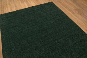 Tapis en laine Gabbeh fait main vert forêt, tapis minimaliste pour salon et chambre, tapis doux en fibres naturelles - Product Image 4