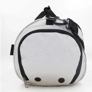 Sport <b>Duffel</b> <b>Bag</b> Large Capacity Zipper Closure Polyester Material Gray Black Exercise Fitness Travel <b>Bag</b> - Product Image 5
