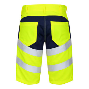 Workwear Security Safety Shorts 3M Reflective Tape Cargo Security Men <b>Working</b> Construction Wear Shorts For Worker - Product Image 2