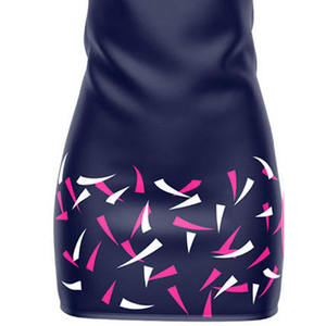 Women Sublimation Printed Netball <b>dress</b> <b>Tank</b> <b>Top</b> Dark Blue Pink White Pattern Breathable Polyester Sportswear Jersey Custom Logo - Product Image 5