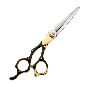 Ciseaux à cheveux professionnels en acier inoxydable, pointe acérée, pour droitiers, manche long en plastique, usage en salon - Product Image 6