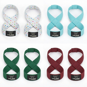 Correa de Agarre de 8 Dedos de Algodón Resistente, Soporte de Muñeca Ajustable de Alta Elasticidad para Levantamiento de Pesas, Entrenamiento de Fuerza y Ejercicios de Gimnasio - Product Image 3