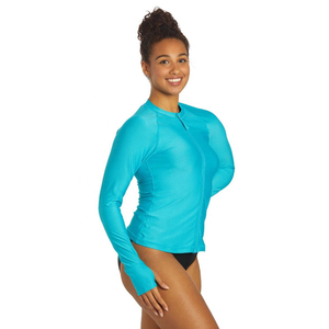 OEM Breathable Women's Rash Guard Swim Shirt for Women Long Sleeve Quick Dry Sportswear for Swimming Diving Women's Rash Guard - Product Image 6