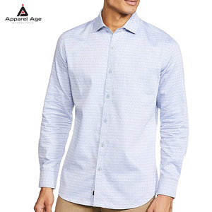 เสื้อเชิ้ตผู้ชายลำลองขายส่ง ผ้าฝ้าย 100% ยอดขายดี บริการ OEM รับออกแบบสีตามสั่ง เสื้อเชิ้ตผู้ชายลำลอง - Product Image 1