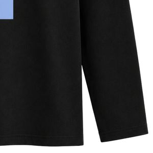 <b>Black</b> JJ Logo Embroidered <b>Long</b> Sleeve Shirt Crew Neck Casual <b>Top</b> with Ribbed Cuffs and Hem for Custom Club Apparel and Everyday - Product Image 6