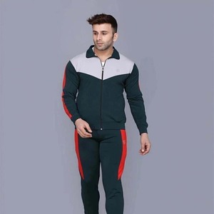 Conjunto Deportivo para Hombre con Bloques de Color, Sudadera con Cierre Frontal y Pantalones Deportivos, Transpirable, de Poliéster y Algodón, para Otoño - Product Image 5