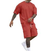 Fabricant de vêtements décontractés pour hommes sur mesure, ensemble short et t-shirt oversize pour l'été
