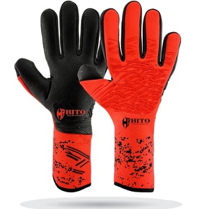 Gants de gardien de but en latex aqua sur le devant, en silicone sur le dos, super doux, personnalisés, coupe enroulée négative, sangle élastique amovible - Product Image 2