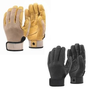 Gants en cuir à doigts entiers, noirs, antidérapants, unisexes, toutes saisons, paume en cuir, idéaux pour l'escalade, l'alpinisme, etc. - Product Image 6