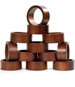 Premium quality Best Artisans Handmade Wooden Napkin Ring Square <b>Round</b> <b>Table</b> Decor Rustic Modern Wedding Dining Accessory - Product Image 5