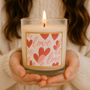 Bougies en pot de 7oz de cire de soja personnalisées pour la Saint-Valentin Bougie parfumée au design romantique Fête de mariage Décoration intérieure Cadeau de Noël Diwali - Product Image 4