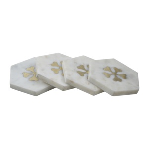 High Quality Vintage Eco-Friendly <b>Marble</b> Pads Tableware Coasters Set for Home Decor Dining Table Restaurant Design-Rounded Flat - Product Image 2