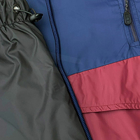 Ensemble de survêtement coupe-vent pour homme, hiver, color block, veste à capuche zippée et pantalon de jogging, logo frontal, tenue décontractée d'extérieur
