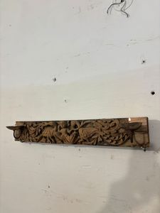 Panel de Madera de Teca Vintage con Grabado Fino, Estilo Moderno de Mediados de Siglo, Artesanía, Decoración de Pared para Hogar u Oficina, Muebles de Exterior - Product Image 3