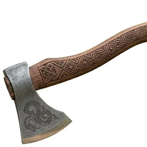 Hacha de Dragón de Acero al Carbono Forjada a Mano de Primera Calidad – Mango Celta con Grabado Artístico – Regalo Premium para Amantes de la Naturaleza – Herramienta de Supervivencia de Alta Gama - Product Image 1