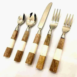 Luxury Metal <b>Flatware</b> Set With Stainless Steel Spoons Forks Knives For Wedding Banquet Hotel Restaurant Dining - Product Image 5