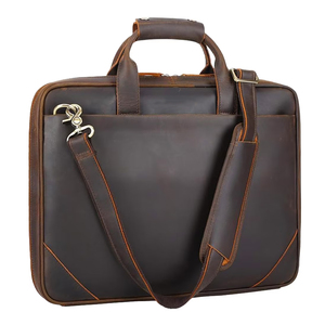 Bolso para Portátil de Cuero Genuino, Moderno, Duradero, con Logotipo Personalizado, de Primera Calidad, el Más Vendido, al por Mayor, Negro - Product Image 1