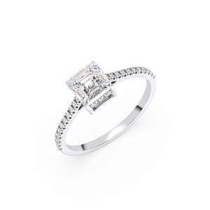 REYES GRA Certified Moissanite Jewelry in <b>925</b> Sterling <b>Silver</b> Solitaire Engagement <b>Rings</b> For Women Luxury Fine Jewelry - Product Image 1