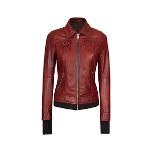 Chaqueta de Cuero para Mujer de Primera Calidad con Acabado de Cuero Suave, Diseño Cómodo, Ideal para Clima Frío y Uso a la Moda - Product Image 5