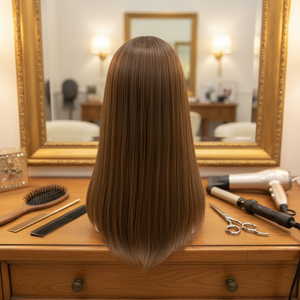 Pelucas de Cabello Humano Virgen al Por Mayor con Frente de Encaje Suizo HD, Sin Pegamento, Transparentes, Transpirables, con un Aspecto Natural - Product Image 1