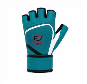 Gants de cyclisme d'extérieur personnalisés, demi-doigts, respirants, protection UV, en cuir de vachette, unisexes, pour le sport, la gym et le fitness - Product Image 3