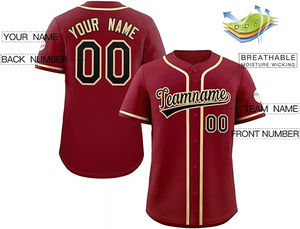 Nueva Llegada 2026, Jersey de Béisbol Transpirable, Cómodo y de Secado Rápido, Talla Grande, Personalizado, Clásico Mundial de Béisbol 100% - Product Image 2