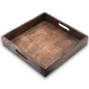 Bandeja de Servir Nórdica Ovalada Rectangular de Madera de Acacia, Plato de Madera Natural para Desayuno, Café, Té, Bandeja de Almacenamiento - Product Image 6