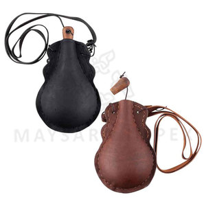 Genuine Cow Leather Medieval Teardrop <b>Water</b> Bottle Leather Teardrop Bottle Renaissance Teardrop <b>Water</b> Flask From Pakistan - Product Image 4