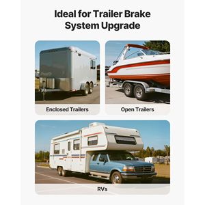 1 paquete de tambor de freno eléctrico para remolque, 8 orificios, círculo de pernos de 4 pulgadas, larga vida útil, para ejes de remolque de 7000 lb, tambor de freno duradero para - Product Image 2