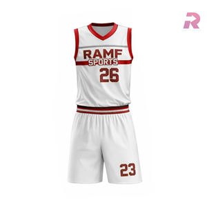 Maillot et uniforme de basketball personnalisés en sublimation respirante, grande taille, 100 % polyester, coupe athlétique - Product Image 1