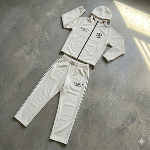 ชุดวอร์ม Rexfit OEM แบบมีโลโก้สะท้อนแสง ผลิตจากผ้าโพลีเอสเตอร์ผสมคอตตอน สำหรับผู้ชาย พิมพ์ลายสองชิ้น ชุดวอร์มแบบมีซิป ชุดกันลมสำหรับผู้ชาย - Product Image 3