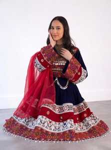 New Trending Bohemian Embroidered Kuchi <b>Dress</b> Women Maxi Ball Gown Full Sleeve Loose Fit Party Wear Casual <b>Dresses</b> For Women - Product Image 3