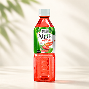 Boisson Naturelle Fraîche à la Fraise et à l'Aloe Vera, Gelée Rafraîchissante Tropicale, Santé, Vente en Gros, Exportation, Prête à Boire (RTD), Bouteille PET 500ml, ODM OEM - Product Image 1